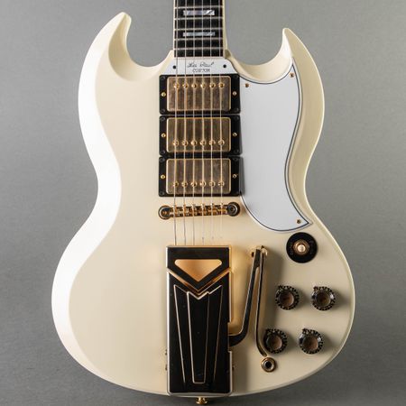 Gibson 60th Anniversary 1961 Les Paul SG Custom With Sideways Vibrola 2021, Polaris White