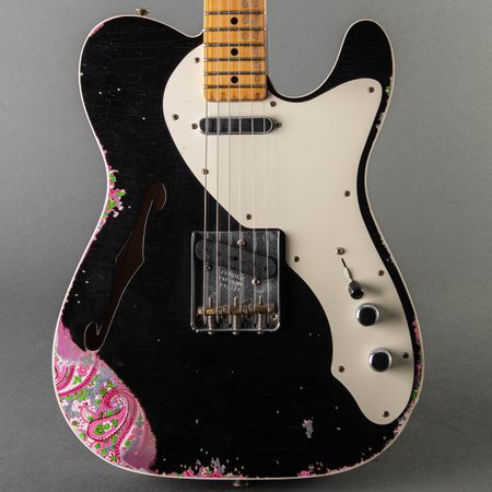 Fender Limited Edition NAMM '50s Custom Thinline Telecaster 2019, Black over Pink Paisley