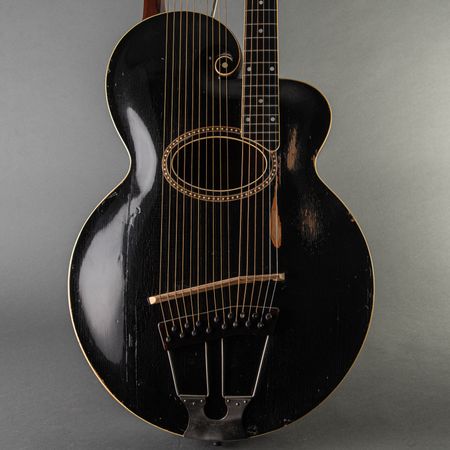 Gibson Style U Harp Guitar 1917, Black Top