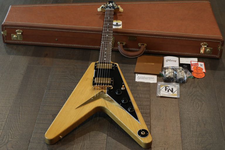 2022 Gibson Custom Shop 1958 Reissue Flying V Natural Korina