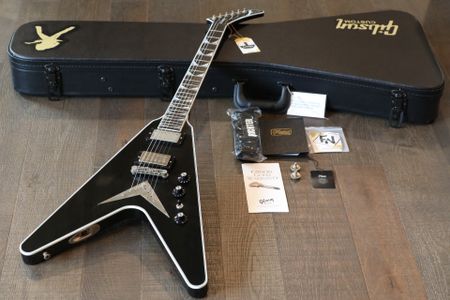 2022 Gibson Custom Dave Mustaine Signature Flying V Exp Ebony VOS + COA OHSC